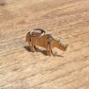 Tiffany & Co. 18k Rose Gold Rhino Necklace Pendant